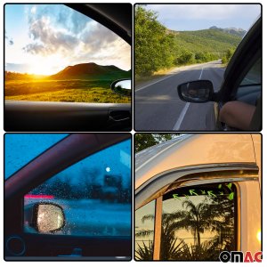 Mercedes Sprinter W907 Wind Deflector - Omac - Acrylic 2 Pcs - Black - '19-'20 Mercedes Sprinter W907 Wind Deflector - Omac - Acrylic 2 Pcs - Black - '19-'20